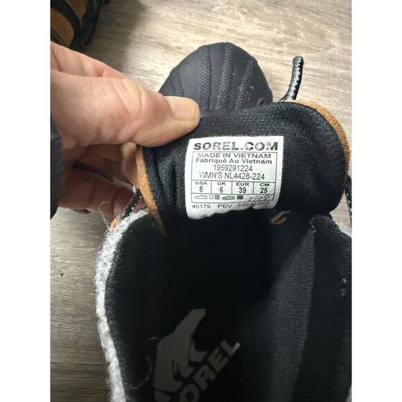 SOREL Boot Women's 8 Out N About III Classic Waterroof Felt Leather Grey Tan - Picture 4 of 8